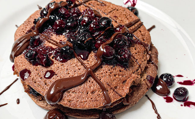 PANQUEQUES DE AVENA CON CHOCOLATE